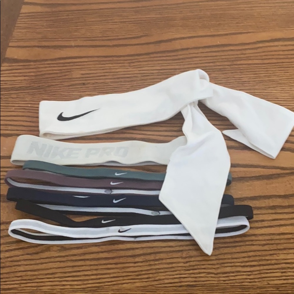 Set of 7 Nike headbands